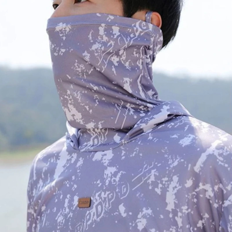 Mens UPF50+ T-Shirt Hoodie Tight Sports Casual Sun Protection T-Shirt Running gallery