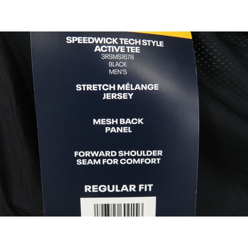 Reebok Men's Speedwick Tech Style Active Black T-Shirt Small NWT gallery