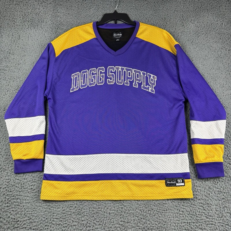 Dogg Supply By Snoop Dogg Jersey Mens Large 93 Mesh Hockey Purple Long Sleeve gallery
