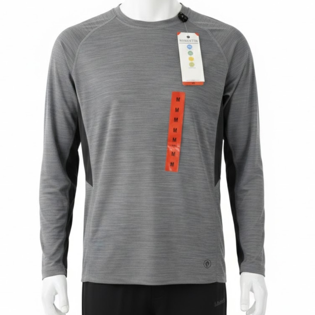 Hang Ten Mens Medium Gray Performance Long Sleeve Shirt UPF 50+ NWT gallery