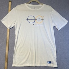 Under Armour White Gym Training Running T Shirt Mens M To Glory