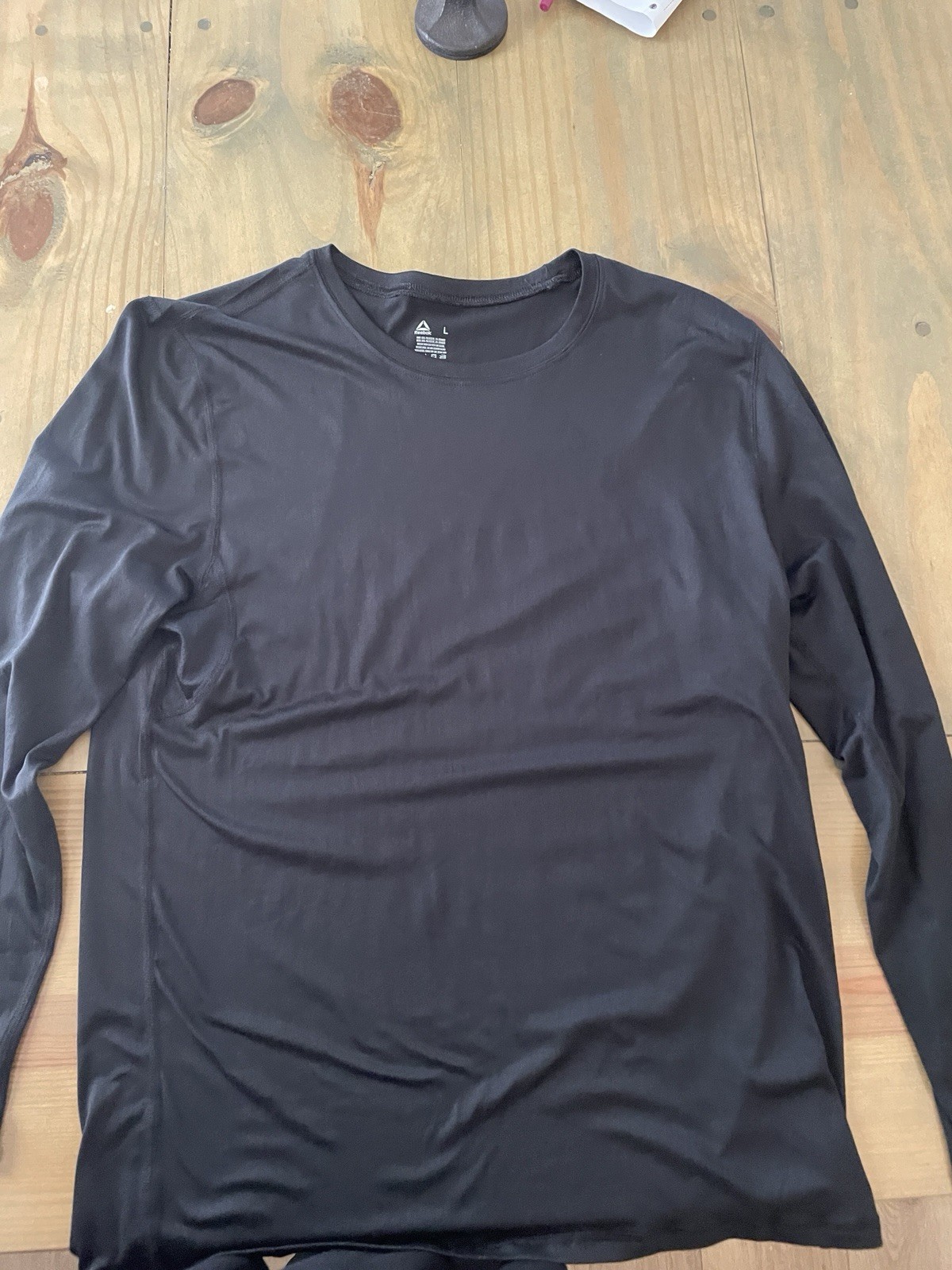 Reebok Black Long Sleeve Dry Fit Athletic Shirt size L gallery