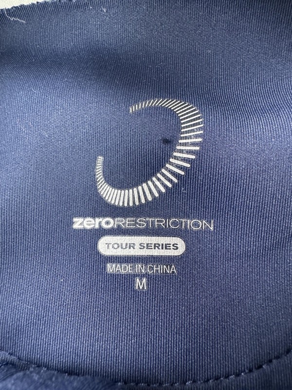 Zero Restriction Pullover Mens Medium Navy Tour Series Quarter Zip Golf L330 gallery