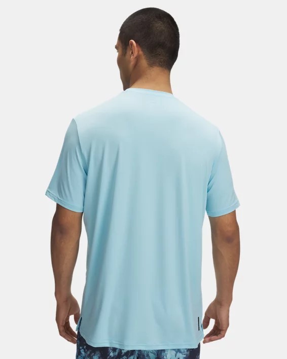 NWT Under Armour Rush Vanish Enery Printed Blue Short-Sleeve T-Shirt Large gallery