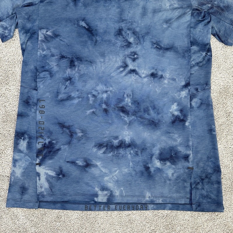 Lululemon Men’s Always Agile Short Sleeve Shirt Diamond Dye True Navy Chambray L gallery