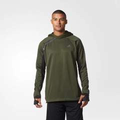 Adidas Mens Large GYM Basketball Long Sleeve Shooter Hoody Night Cargo New NWT