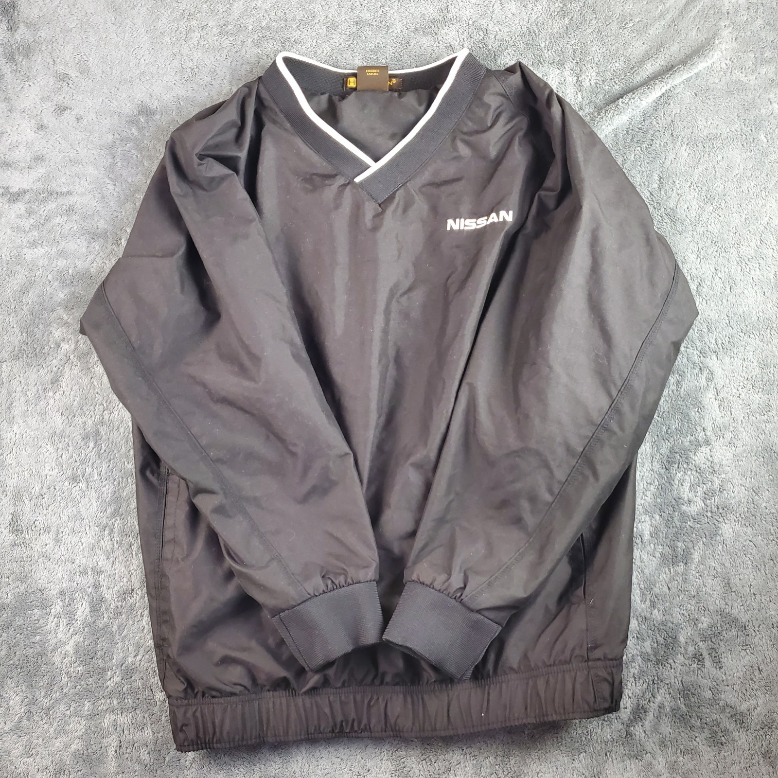 Harriton Pullover Men's S Black Microfiber Wind Shirt Windbreaker Nissan M700 gallery