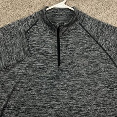 Under Armour HeatGear Heather Gray Long Sleeve 1/4 Zip Pullover Men’s Large