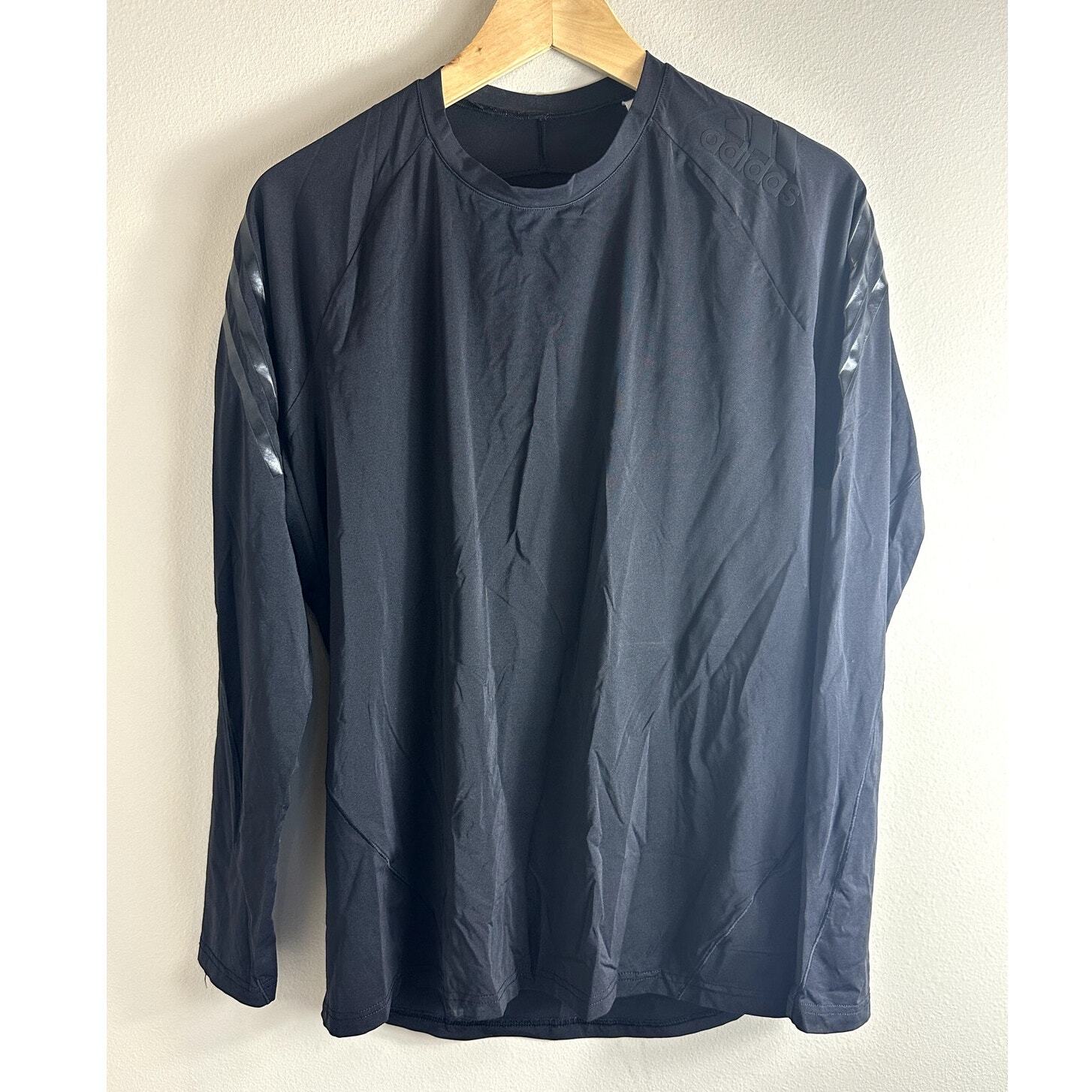Adidas Men's Compression Black Alphaskin Tech 3-Stripes Shirt Size XL gallery