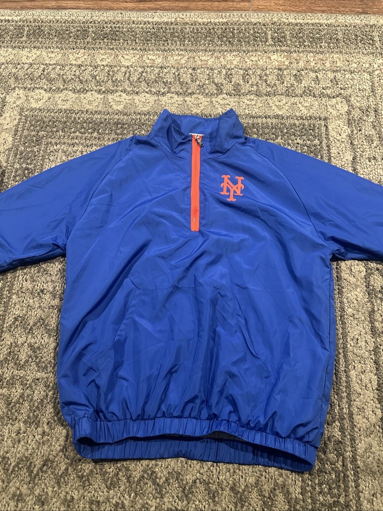 NY Mets Men’s Large Coaches Pullover 1/4 Zip Short Sleeve