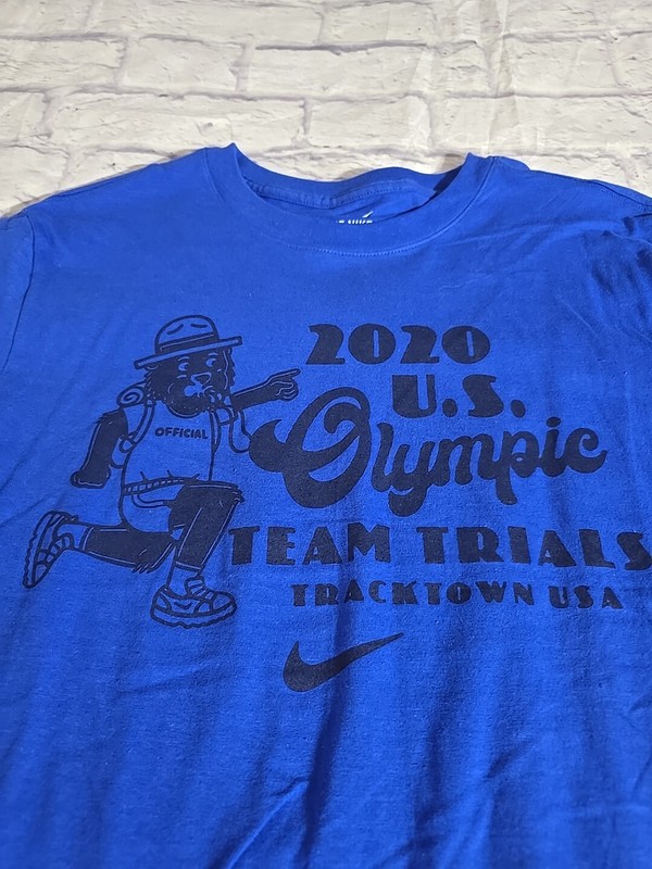 NWT Nike 2020 Track US Olympic Team Trials Men's Small Game Royal Blue T-shirt gallery