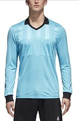 NWT ADIDAS Men’s XL Referee 18 Long Sleeve Soccer Jersey Bright Cyan Blue