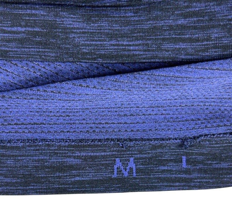 Lululemon Metal Vent Tech Heathered Blue Shirt Mens M Long Sleeve Henley Stretch gallery