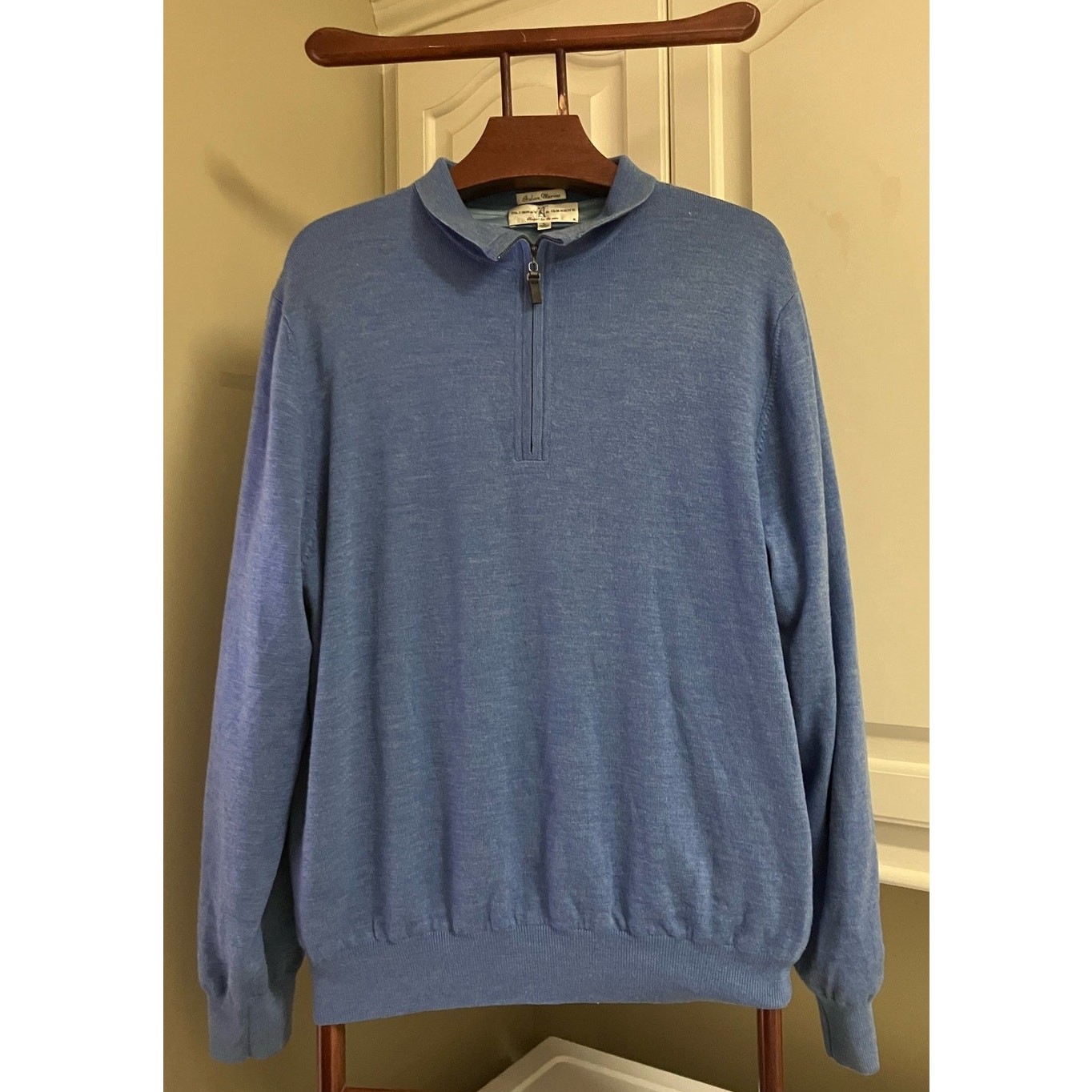 Fairway & Greene Large Quarter Zip Blue, 100% Merino Wool, Golf, Lined gallery