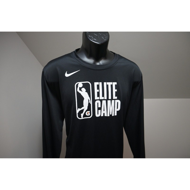 Nike Long Sleeve Shirt Mens XL Tall Black NBA League Elite Camp Excellent gallery