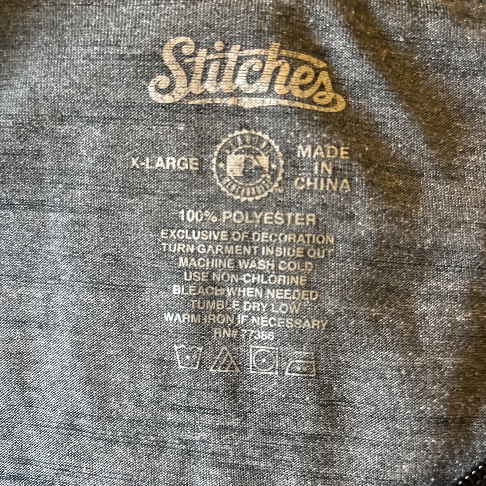 Stitches Men’s XL Quarter Zip Grey “A’s” Long Sleeve Polyester Shirt gallery