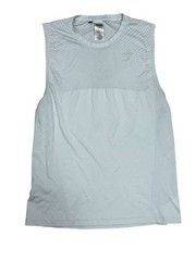 Gymshark Apex Seamless Tank Top Light Grey Mens Size L Sleeveless Gym Workout