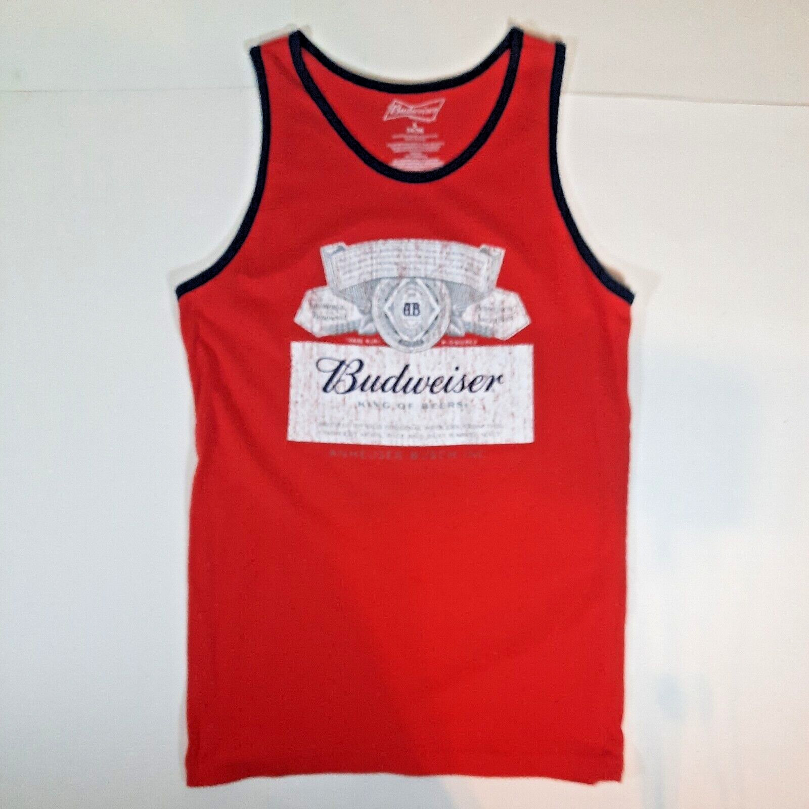 Budweiser King Of Beers Red Tank Top Men's Size S gallery
