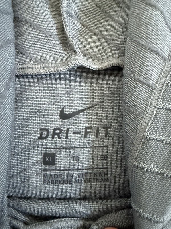 Nike Dri Fit Textured Smoke Grey Running Shirt Hooded CU3381 084 XL gallery