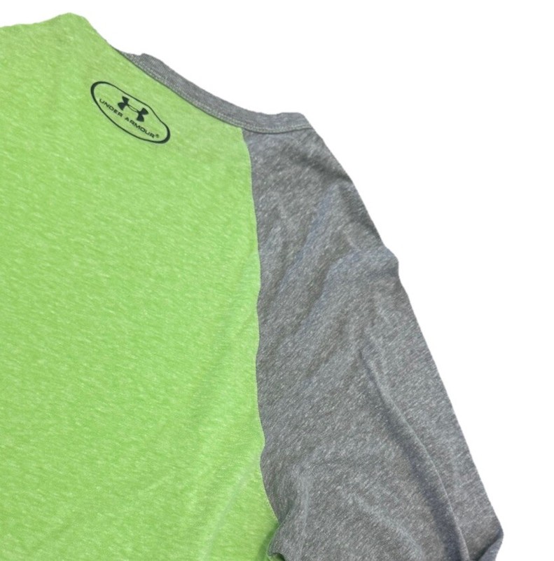 Adidas shirt men’s size medium fitted green and gray gallery