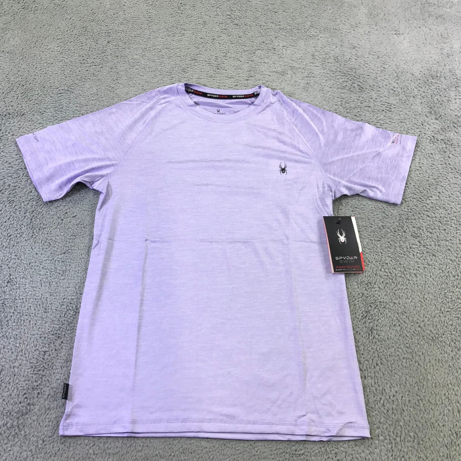 Spyder Swim Rash Guard Shirt Mens Small Surf Heather Purple UPF 30 Hiking gallery