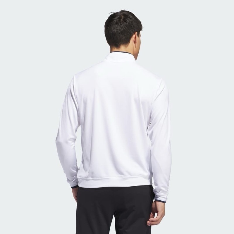 Adidas Core Lightweight Half-Zip Top Sweatshirt Golf White Size: L NWT gallery
