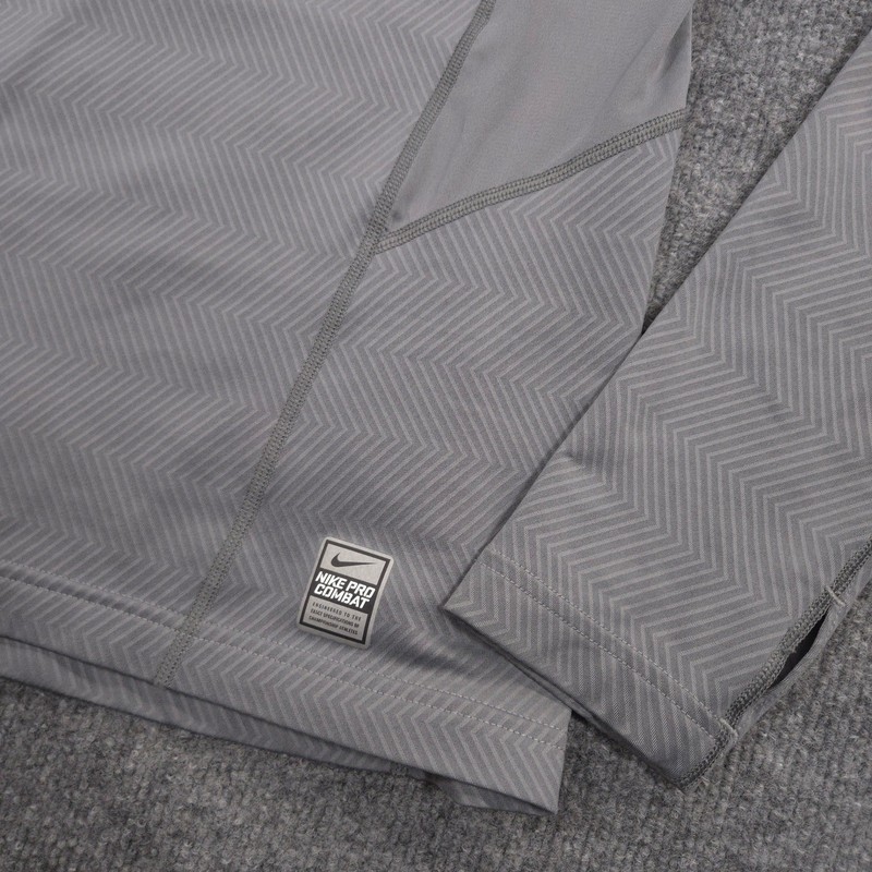 Nike Pro Combat Hyperwarm Lite 1/4 Zip Mens M Gray Fitted Performance Pullover gallery