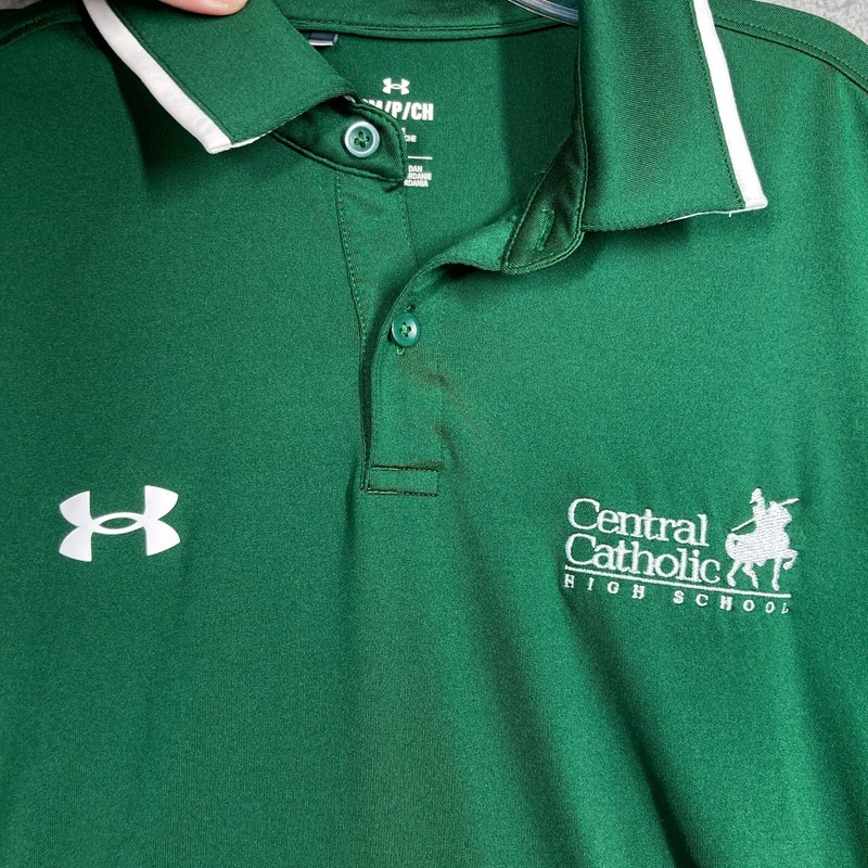Canton Central Catholic High School Top Adult Small Geen Polo Under Armour gallery