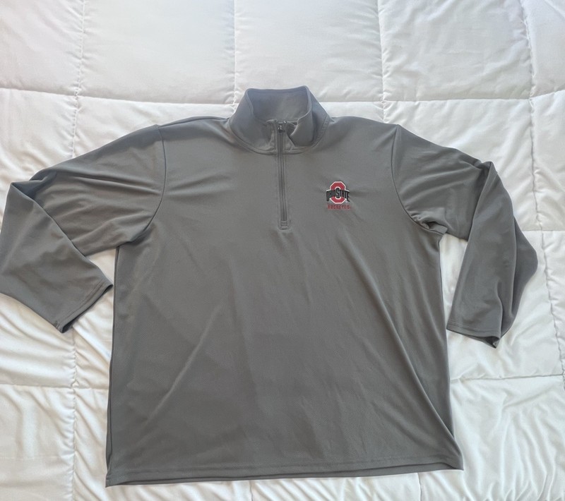 Ohio State Buckeyes Quarter Zip Grey Zipup XL Pro Edge (053) gallery