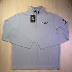 FootJoy Lightweight Jacquard 1/4 Zip Dusk Blue NBC Golf FJ Collar Mens Small NWT