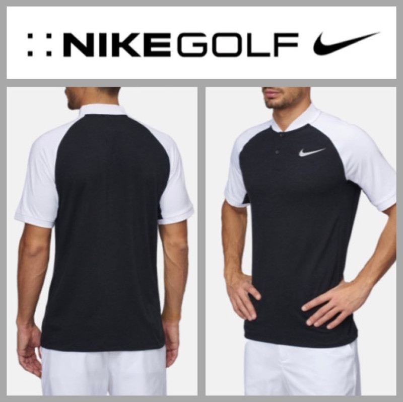 NEW $80 Nike Mens Modern Fit Transition Dry Wool Blend Golf Polo 833079-010, S gallery