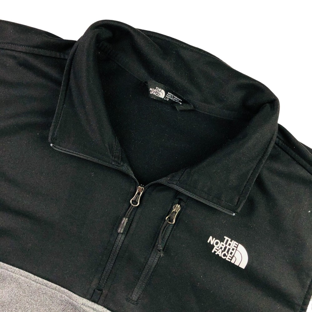 The North Face Men's Fleece Lined Performance 1/4 Zip Pullover Gray • Large