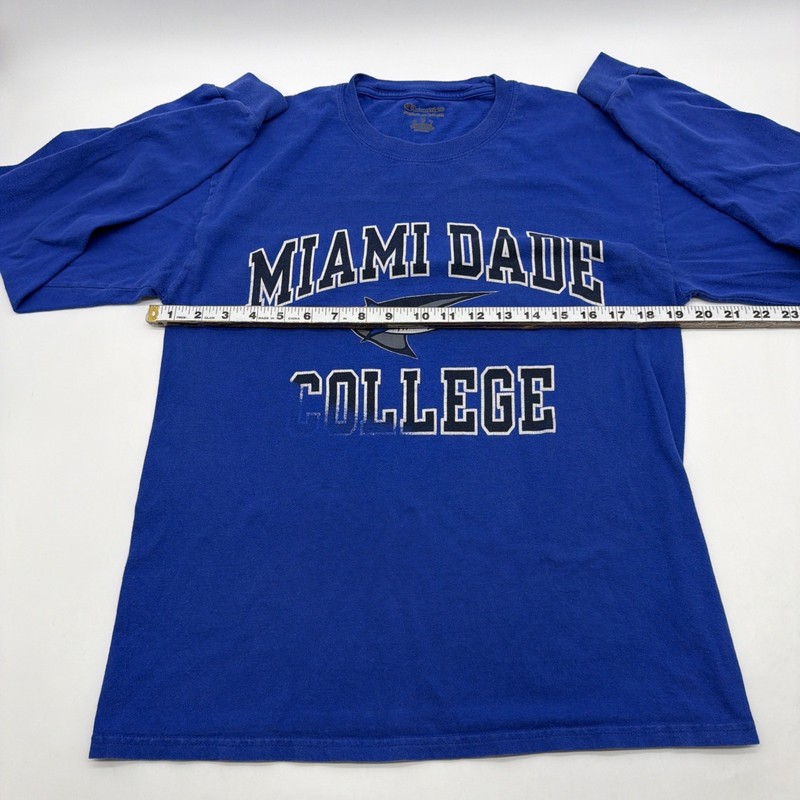 Miami Dade Authentic Athletic Wear Long Sleeve Shirt Mens M Blue Graphic.#39857 gallery