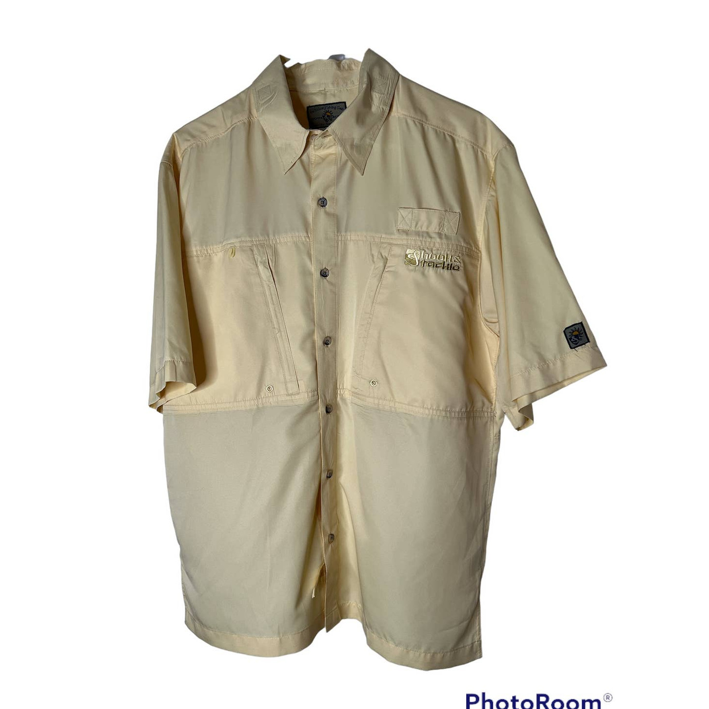 Hook & Tackle Technical Fishing Gear Shirt in Bright Yellow Size Medium gallery