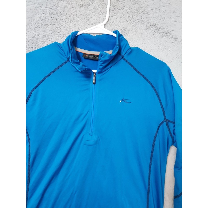 Kjus Pullover Mens EU 52 Activewear Blue Cell Block Halfzip Performance Jersey gallery