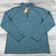 Asics Men’s Large Train Sana 1/4 Zip Velvet Pine Heather Teal Training Sportwear