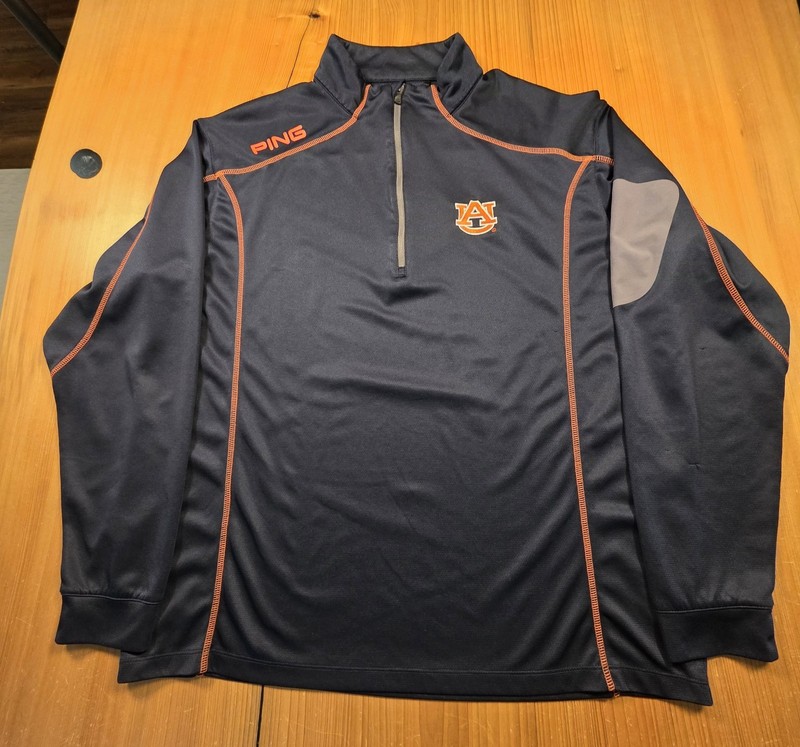 Ping Performance 1/4 Zip Pullover Auburn Tigers Navy/Orange XL gallery