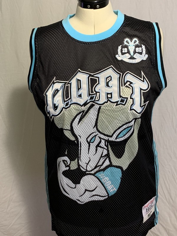 Headgear Classics Basketball Jersey Michael Jordan #23 UNC GOAT Black Mens XL gallery