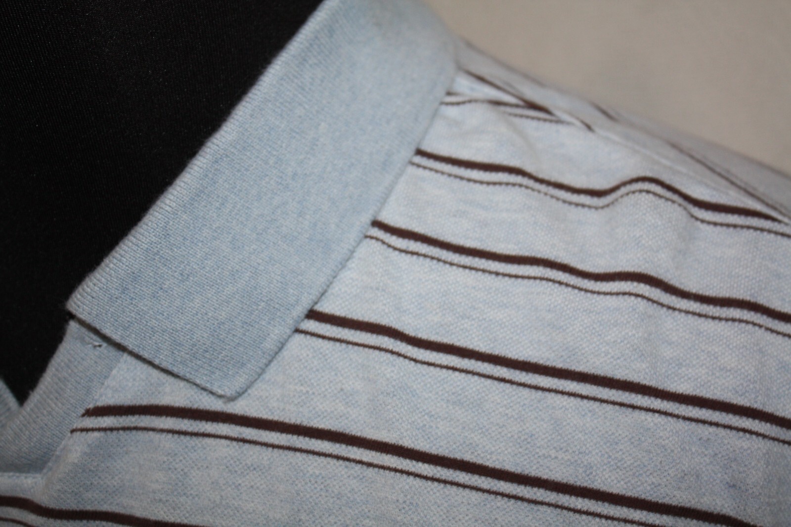 Jos A Bank Reserve Sz XL Blue Brown Stripe Cotton Short Sleeve Polo Shirt gallery