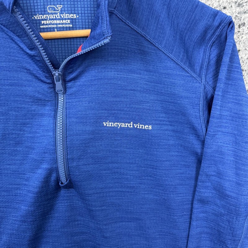 Vineyard Vines Pullover Mens Large Blue Performance 1/4 Zip Lightweight Golf gallery
