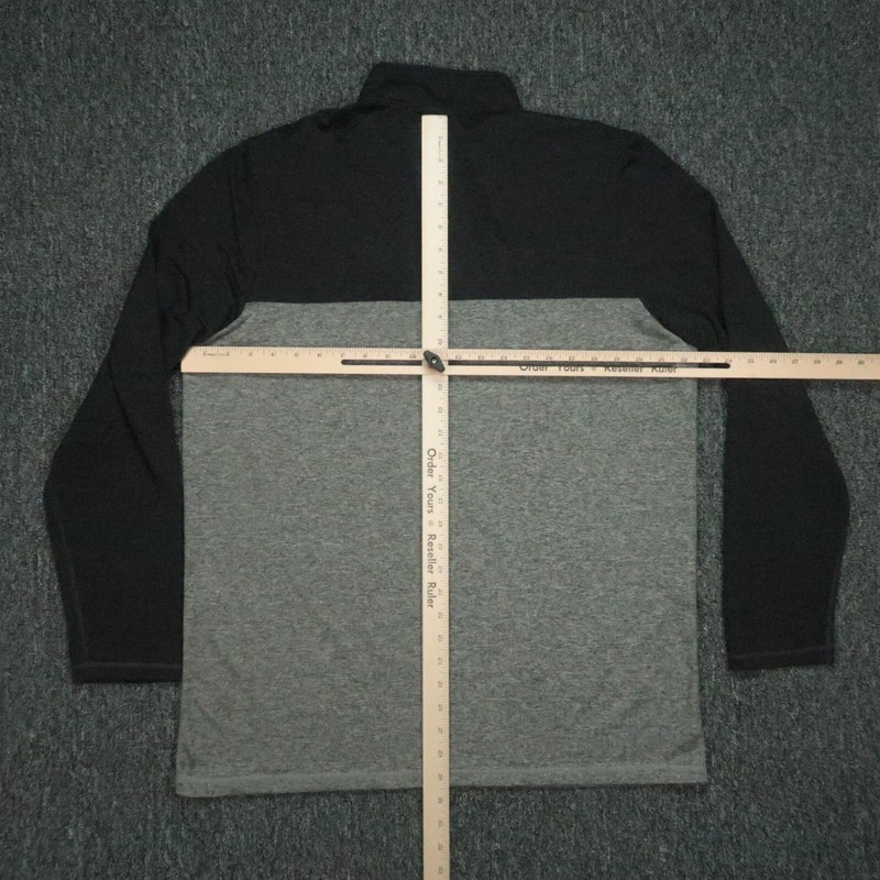 Marine Layer Pullover Mens Extra Large Gray Black Weekend Sport Quarter Zip XL gallery