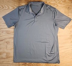 Maelreg Performance Gray Golf Polo Shirt Mens 2XL Lightweight