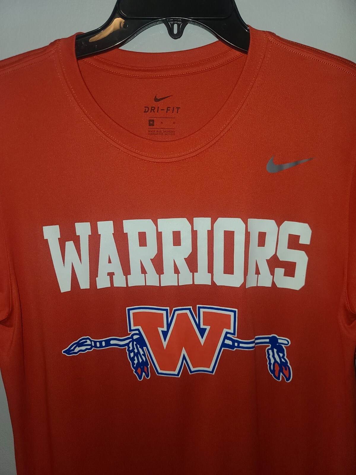 Nike Team Legend Warriors Arrow W Logo Dri Fit Crew T Shirt Orange Mens Size Med gallery
