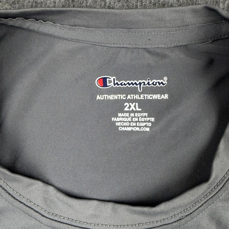 Champion Men's Double Dry Performance T-Shirt Gray Short Sleeve 2XL NWT gallery