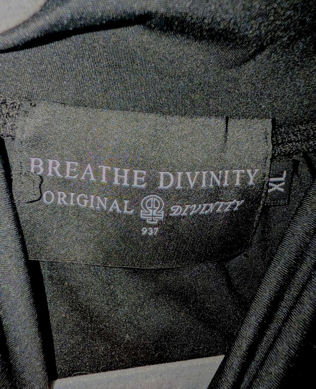 Breathe Divinity Men's Compression Mock Neck Long Sleeve Graphic Tee M gallery