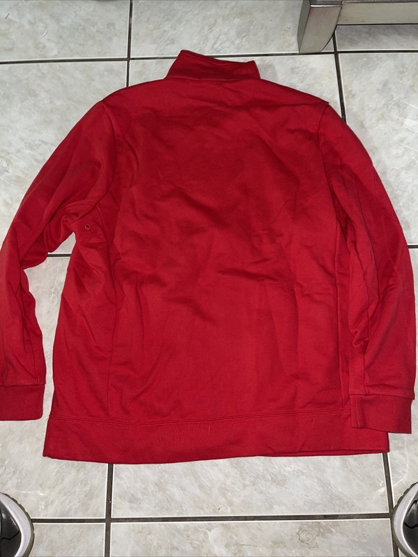 RLX Ralph Lauren Mens 1/4 zip Seatshirt Sz 2XL red with chest/arm pocket gallery
