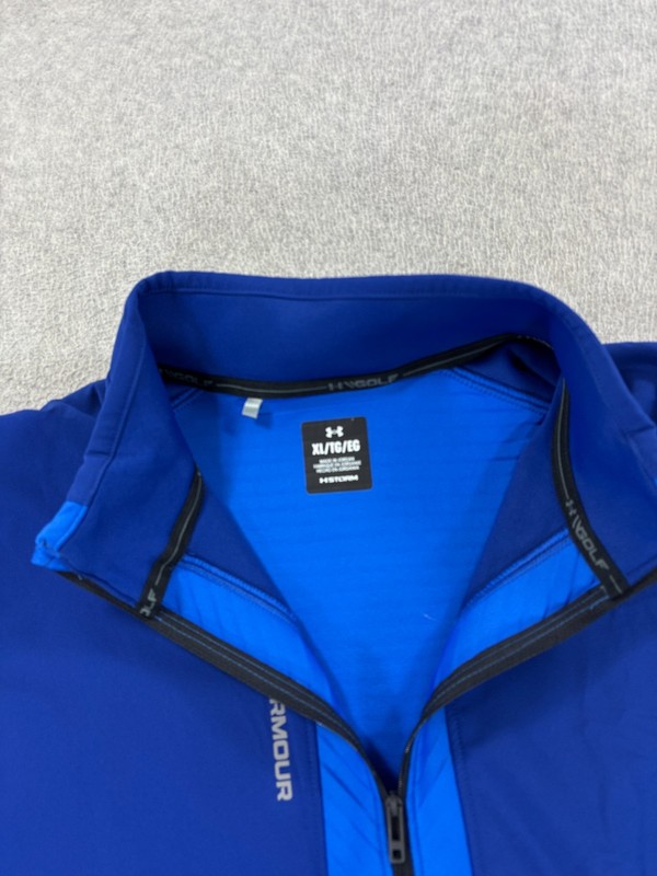 Under Armour STORM 1/2 Zip Performance Athletic Pullover (Men's XL) Blue gallery