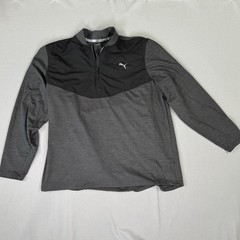 Puma Golf Pullover Men’s XXL Gray 1/4 Zip Long Sleeve Performance Stretch Top