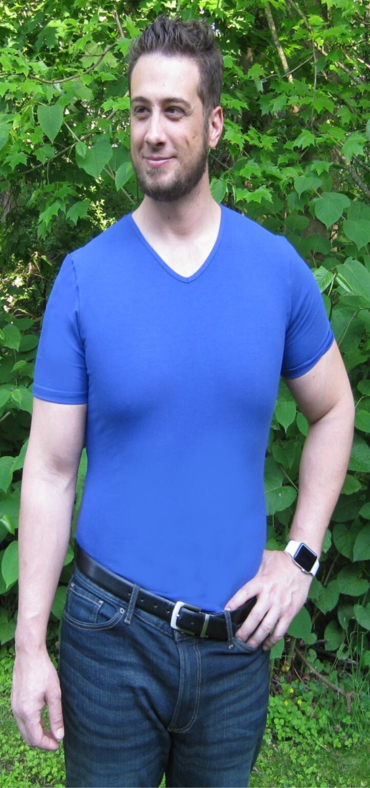 Mason - Men's crew short sleeve v-neck Bodysuit full bottom gallery