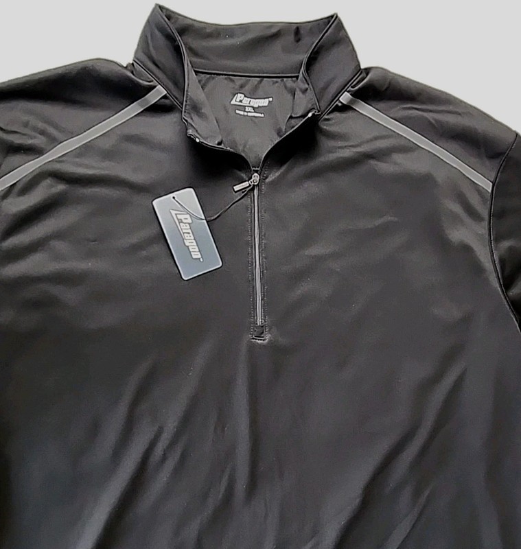 New Paragon Performance 1/4-Zip Golf Pullover Men's 3XL Black Moisture-Wick NWT gallery